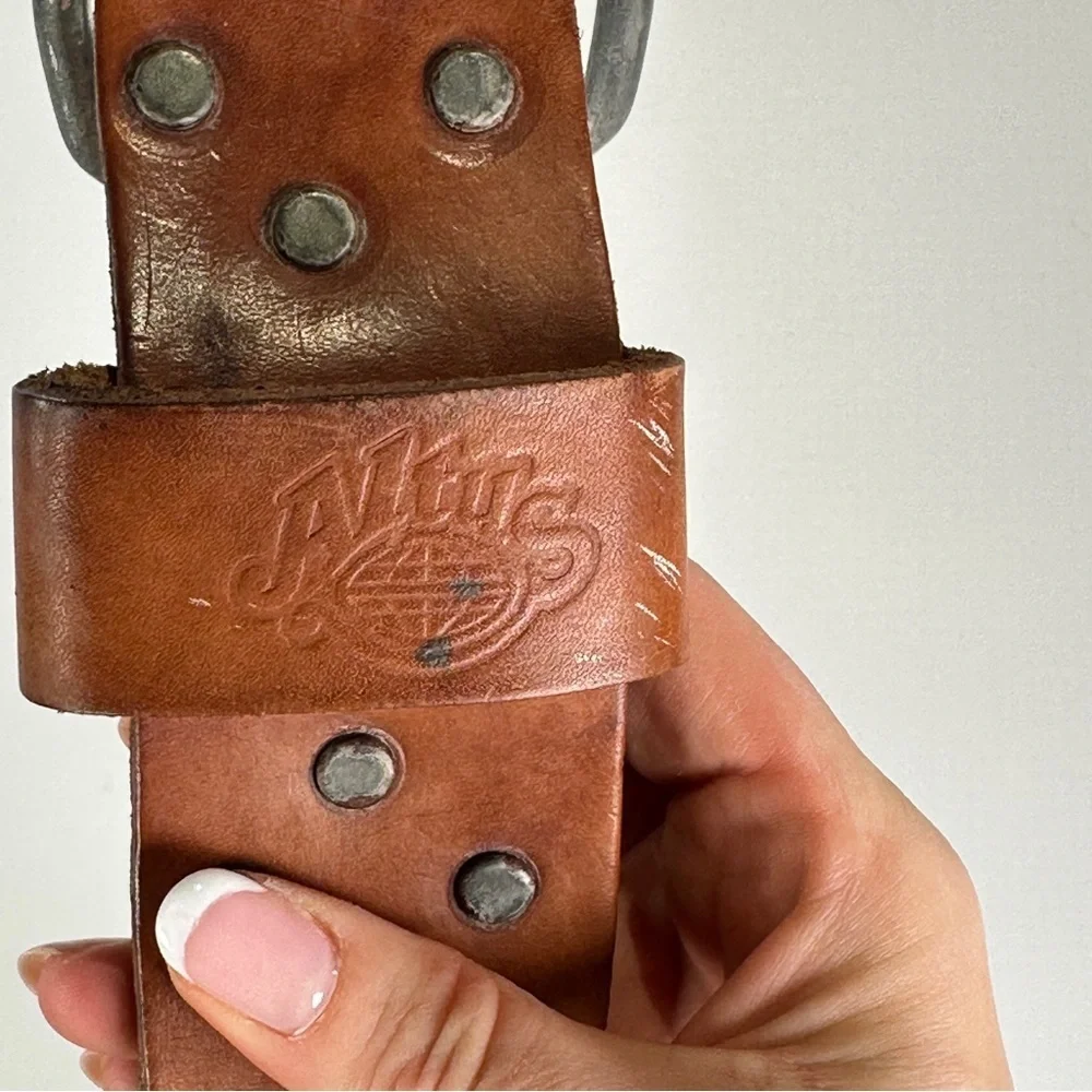 Men's Distressed Tan Leather Belt